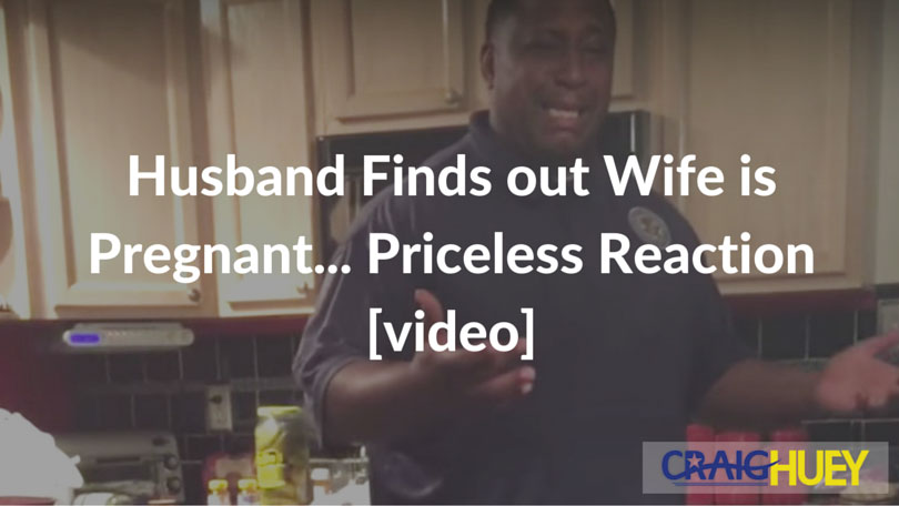 Husband Finds out Wife is Pregnant... Priceless Reaction