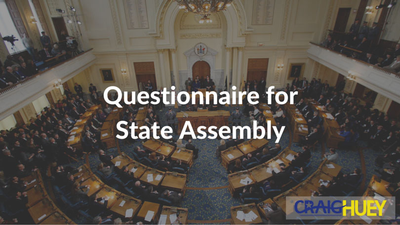 Survey for State Assembly Candidates.