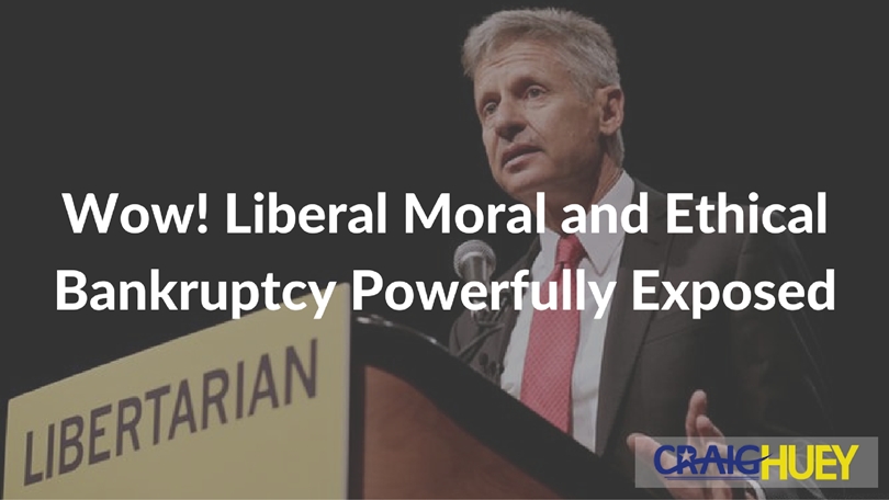 Surprising! Liberal Moral and Ethical Bankruptcy Revealed in a Compelling Manner