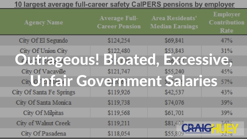 Appalling! Inflated, Excessive, Unjust Government Compensation