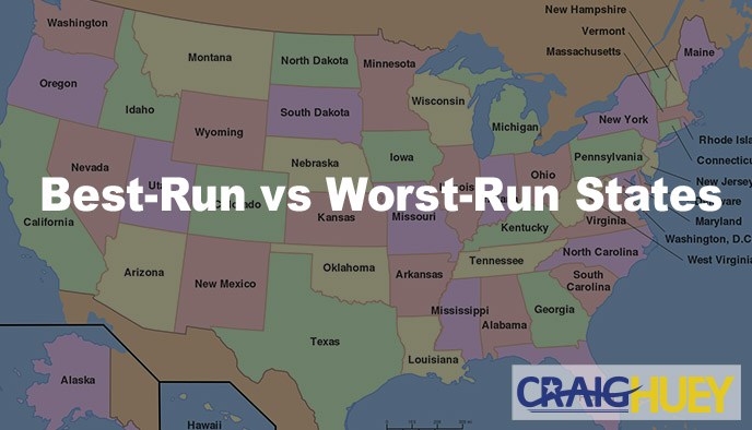 States with the Most Efficient Administration vs. States with the Least Efficient Administration