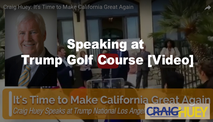 Addressing the audience at a golf course owned by Trump.