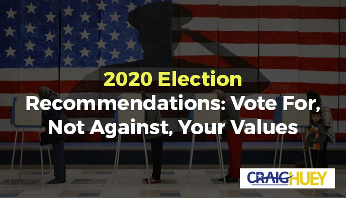 2020 Election Suggestions: Cast Your Vote in Favor of Your Values, Not in opposition to them.