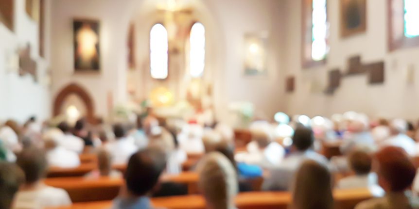 Inside a church