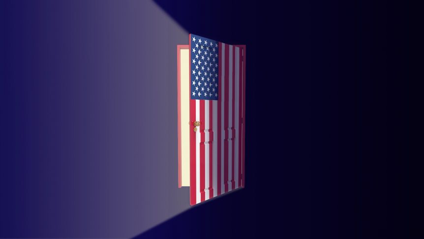 US flag Door