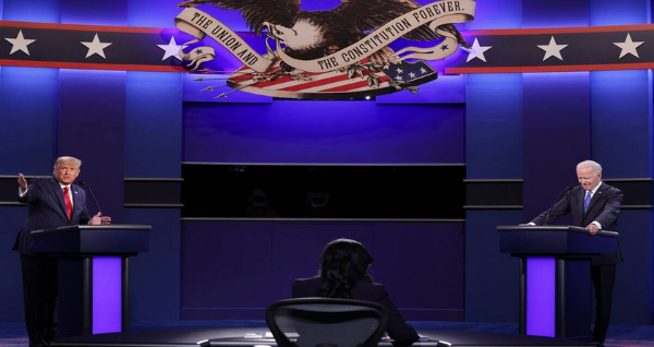 Trump and Biden mock elections