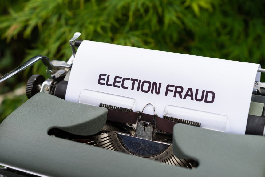 Election Fraud in a type writer