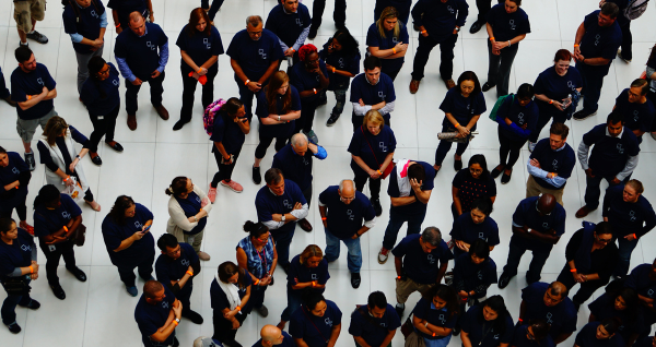 People are standing