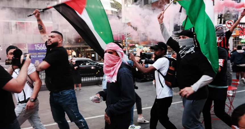 People are protesting on street