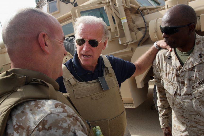 Joe Biden with U.S. army
