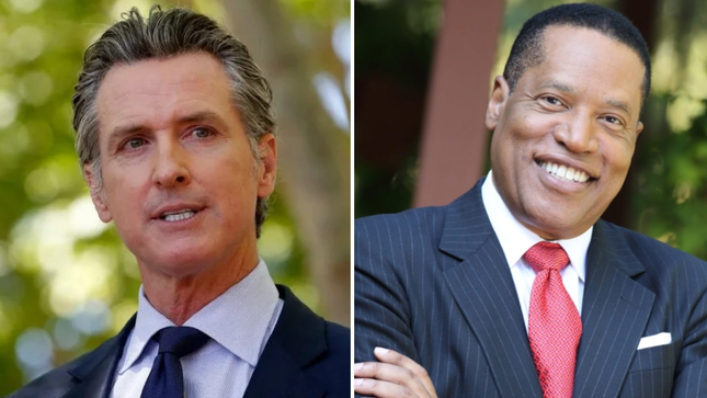 Lary elder and Gavin Newsom