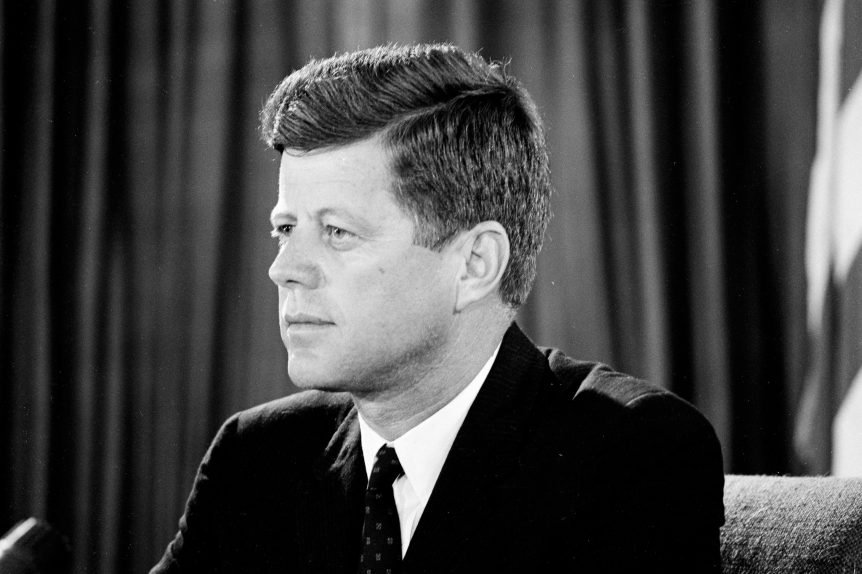 John F. Kennedy, 35th U.S. President, charismatic leader, and advocate for civil rights and space exploration.