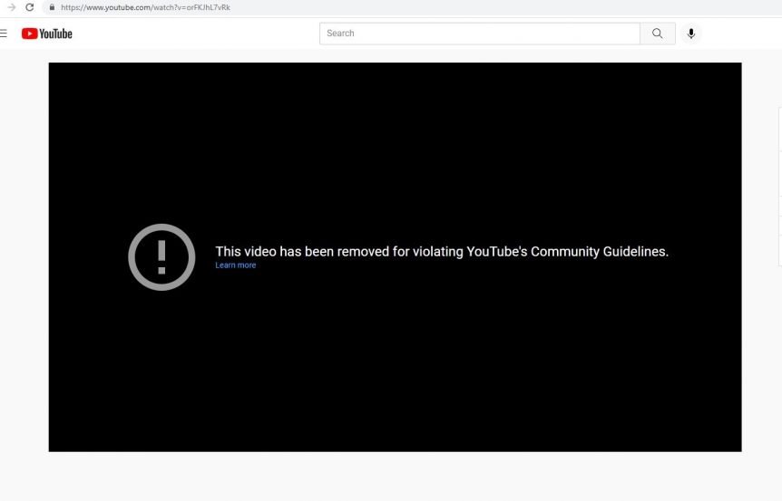 YouTube community guidelines for error