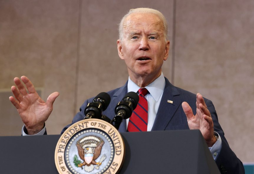 Joe Biden is giving a speech