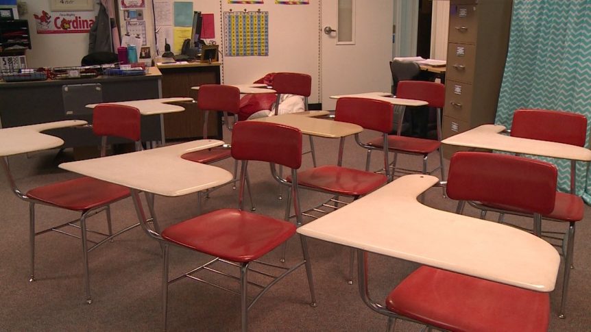 High school classroom