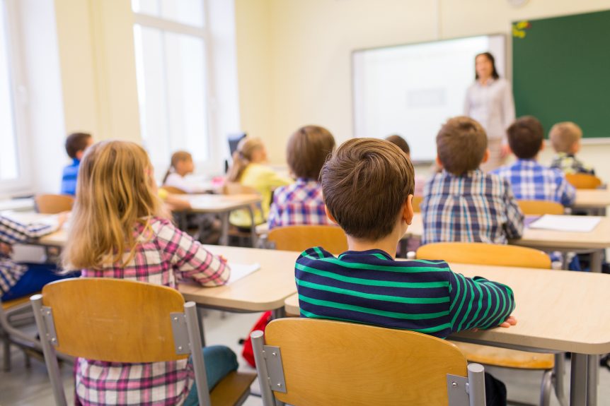 Kids classroom scene