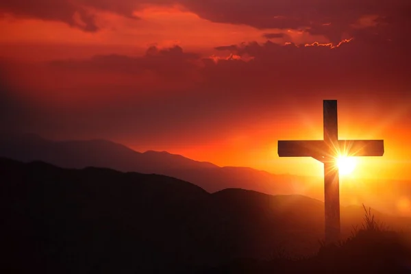 Cross at Sunset with Holy Cross