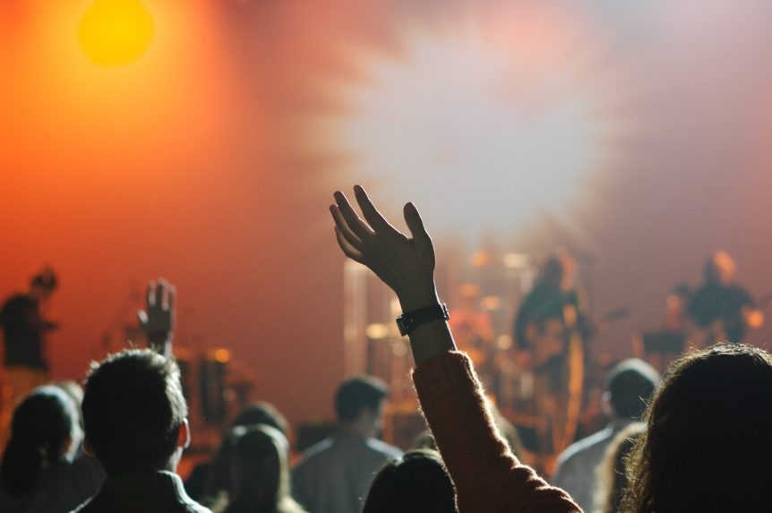 A scene of a concert
