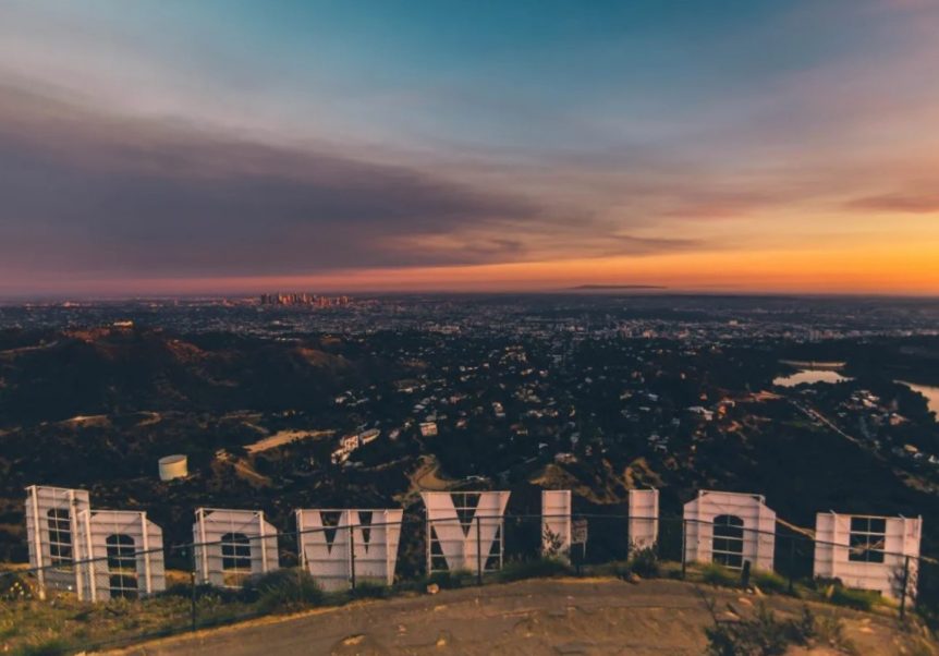 Hollywood Sign on a hill