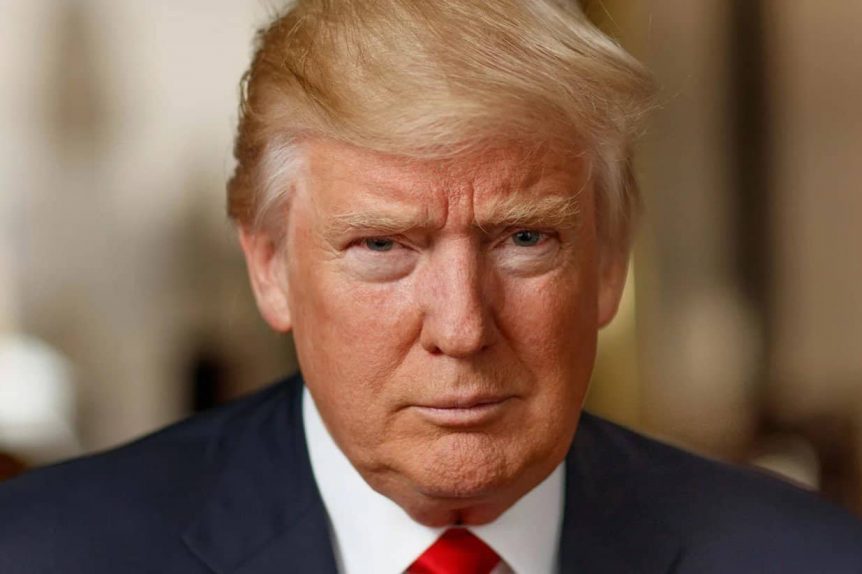 Donald Trump looking straight