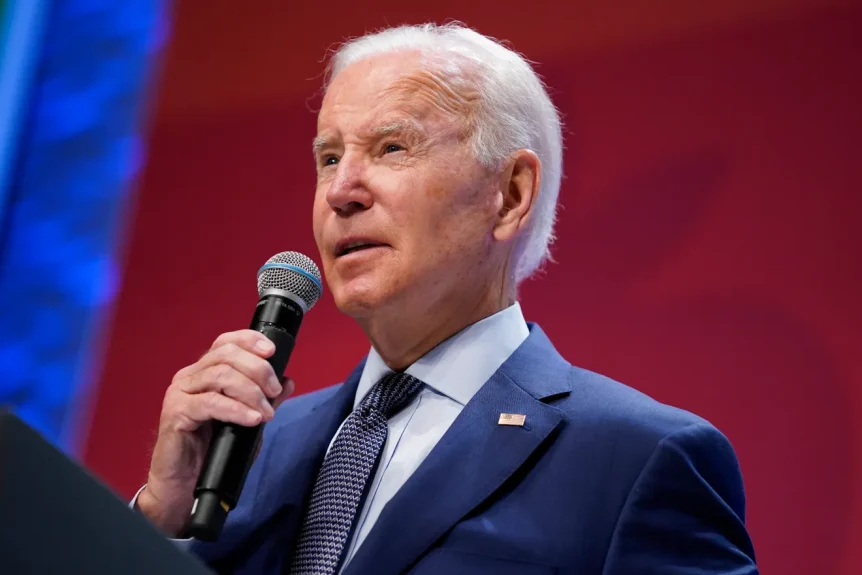 Joe Biden is giving a speech.
