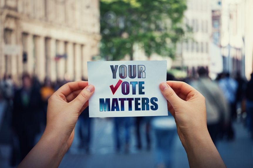 Your Vote matters written on a paper