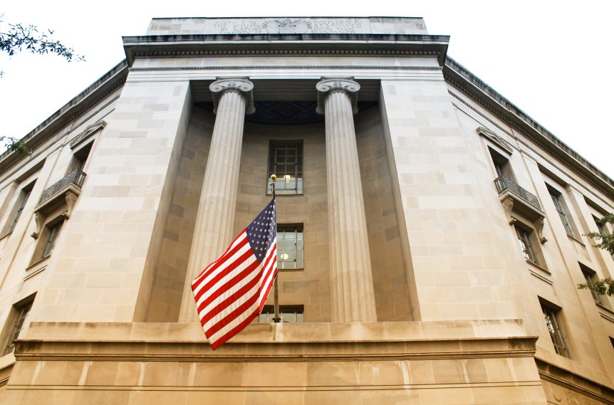 WASHINGTON, DC : the Department of Justice (DOJ) in Washington,